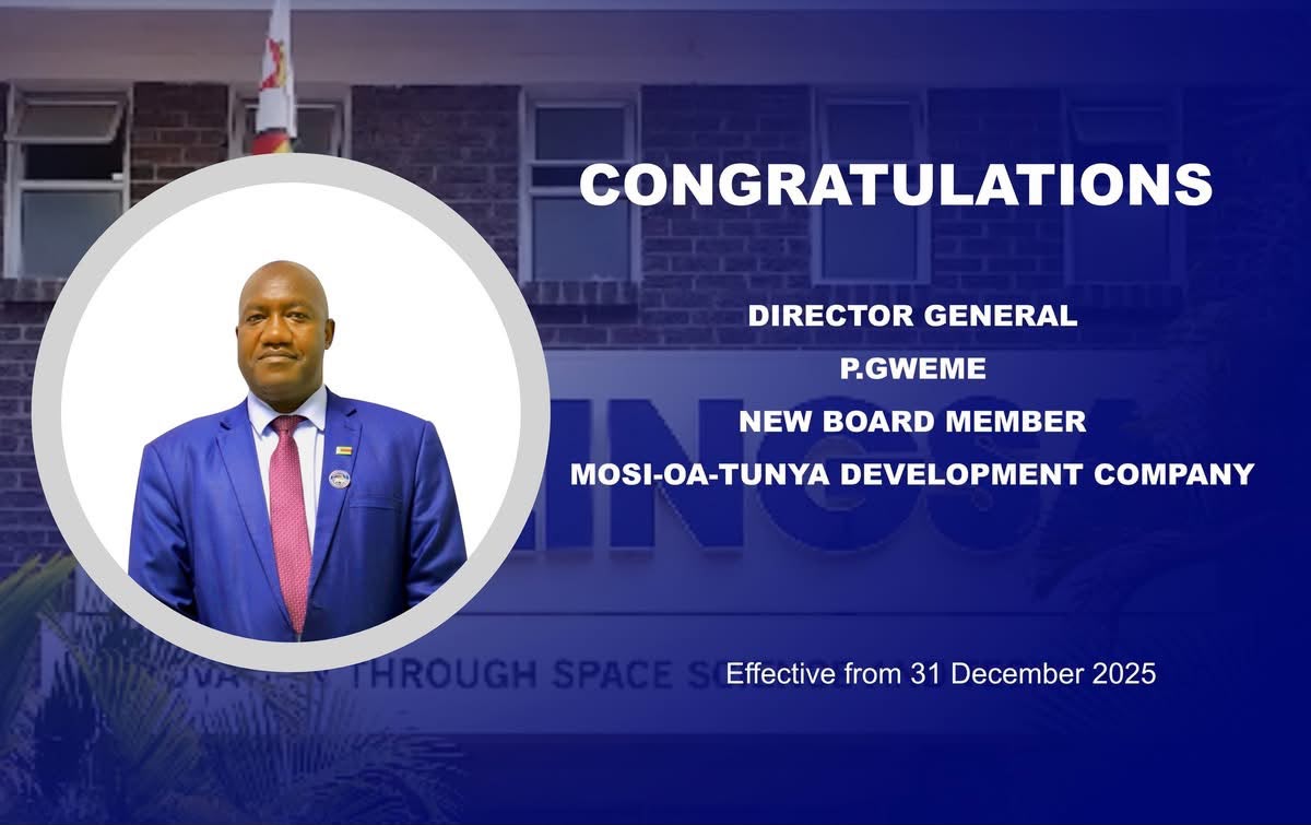 DG appointed board member of Mosi-oa-Tunya Development Company